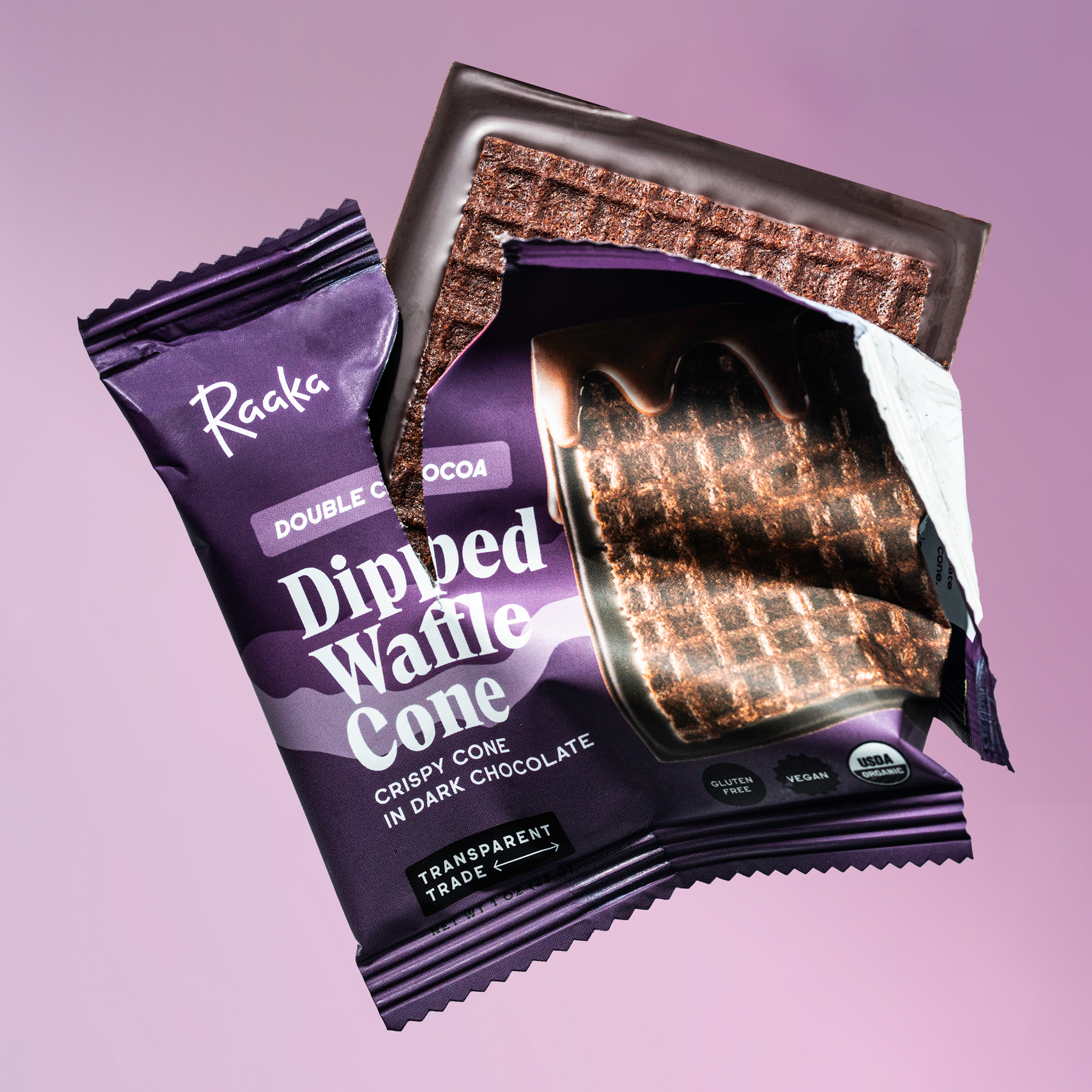 Double Cocoa Dipped Waffle Cone - Airy Expressive Cone Assortment